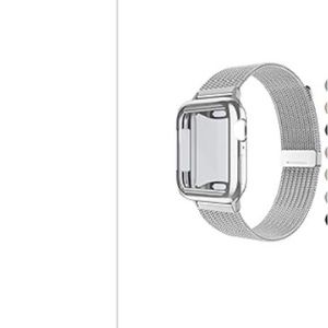 Silver metal watch band for Apple Watch